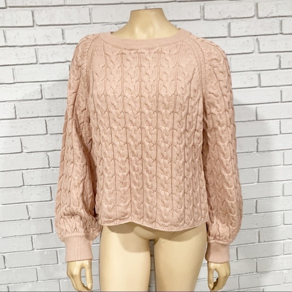 J. Crew Relaxed-Fit Cable-Knit Crewneck Sweater - Picture 1 of 10